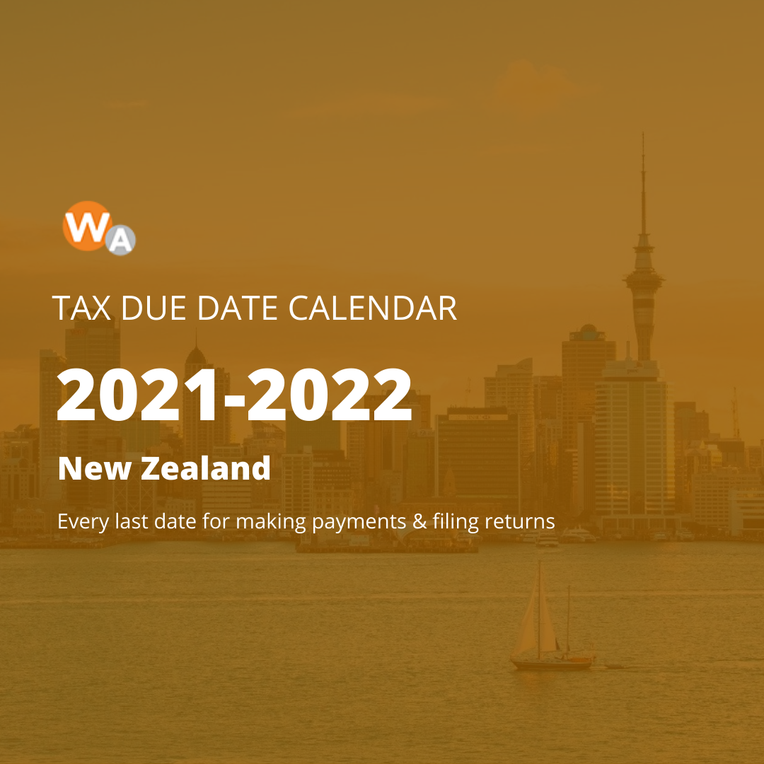 Digital calendar of tax due date 2021-2022
